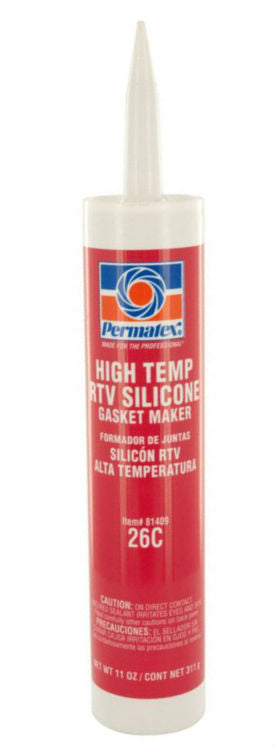 Permatex 81409 High-Temp Red RTV Silicone Gasket Maker 11 oz. Tube 26C