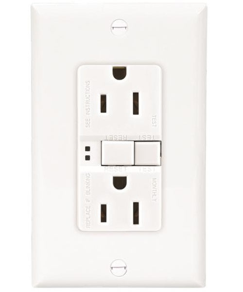 Arrow Hart SGF15W-SP Self-Test GFCI Receptacle, White