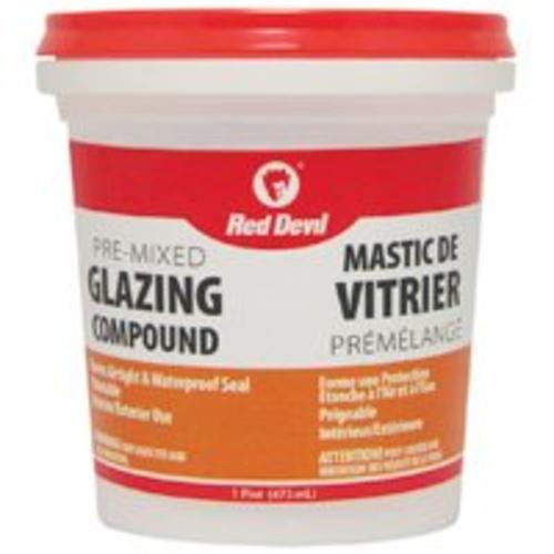 Red Devil 00139CA Glazing Compound, White, Pint