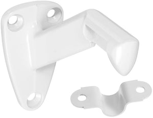 National Hardware N327-627 Handrail Bracket With Strap, Zinc Die Cast, White, 250 Lb