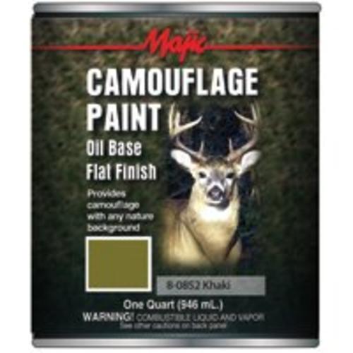 Majic 8-0852-2 Camouflage Paint, Khaki, Oil Based, One Quart