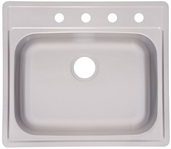 Franke FSS804NB Kitchen Sink, 22" H x 25" W x 8" D, Stainless Steel, Satin