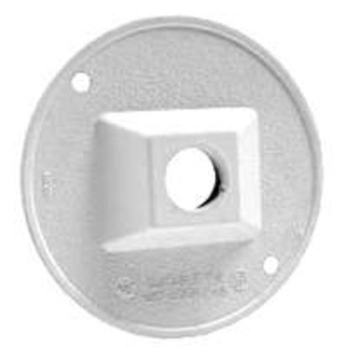 Bell 5193-1 Weatherproof Lampholder Round Covers, White, 1-1/2"