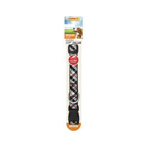 Westminster Pet 7N39747 Ruffin' It Plaid Ribbon Dog Collar, Assorted Color, 14 - 20"