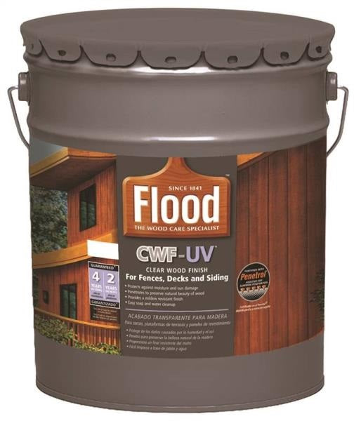 Flood FLD527-05 CWF-UV Exterior Wood Finish, Honey Gold, 5 Gallon