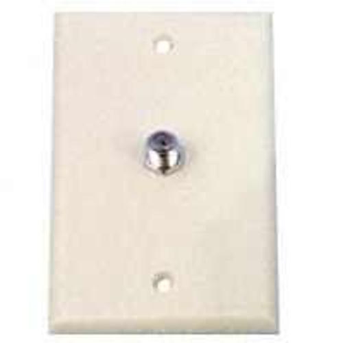Cooper Wiring 1172V Coaxial Jack With Wall Plate, Ivory
