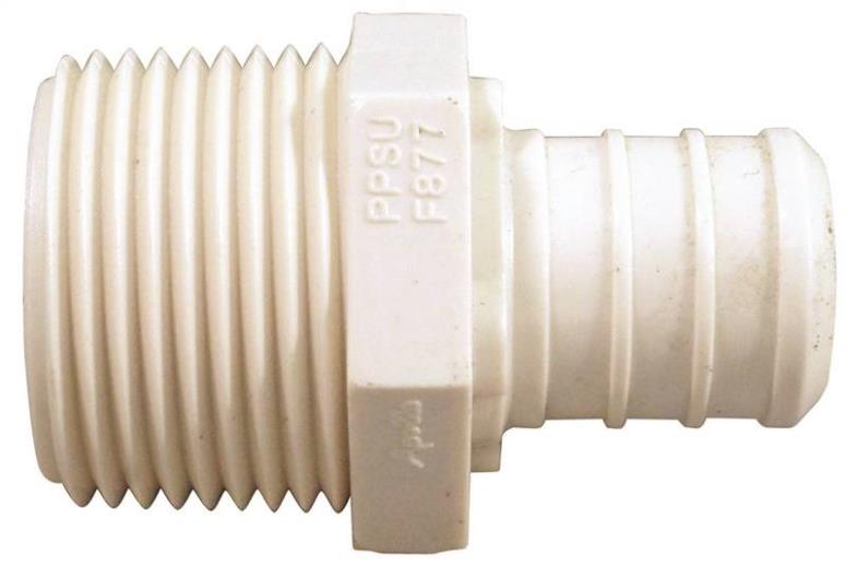 Apollo Valves PXPAM34 Poly Alloy PEX Male Adapter, 3/4" MPT x 3/4" Barb