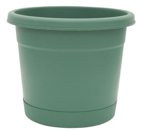 Ames/True Temper RR0624EV Rolled Rim Planter & Saucer 6", Green