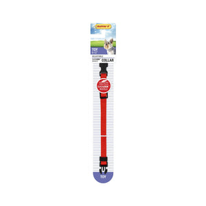Westminster Pet 7N31101 Ruffin' It Adjustable Dog Collar, Nylon, Red, 8 - 12 Inch