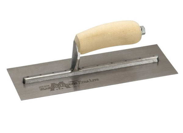 Marshalltown MXS1 Finishing Trowel 11"x4 1/2", Curved Wood Handle