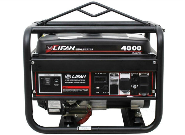 Lifan LF4000 Pro Series Gasoline Powered Portable Generator, 4,000-Watt