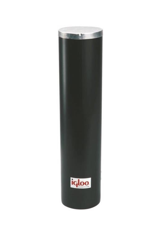 Igloo 00008242 Water Cooler Plastic Cup Dispenser 13.75" x 10.38" x 17", Black