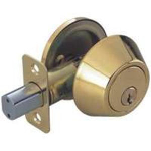 Toolbasix D101PB-BP-3L Single Cylinder Deadbolt Polished Brass