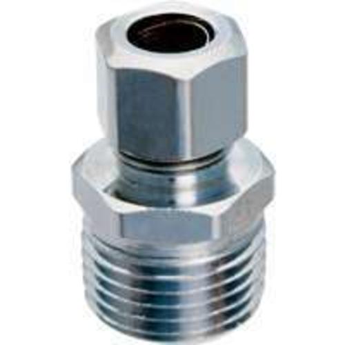Plumb Pak PP74PCLF Water Supply Straight Connector, Chrome, 3/8" x 1/2"