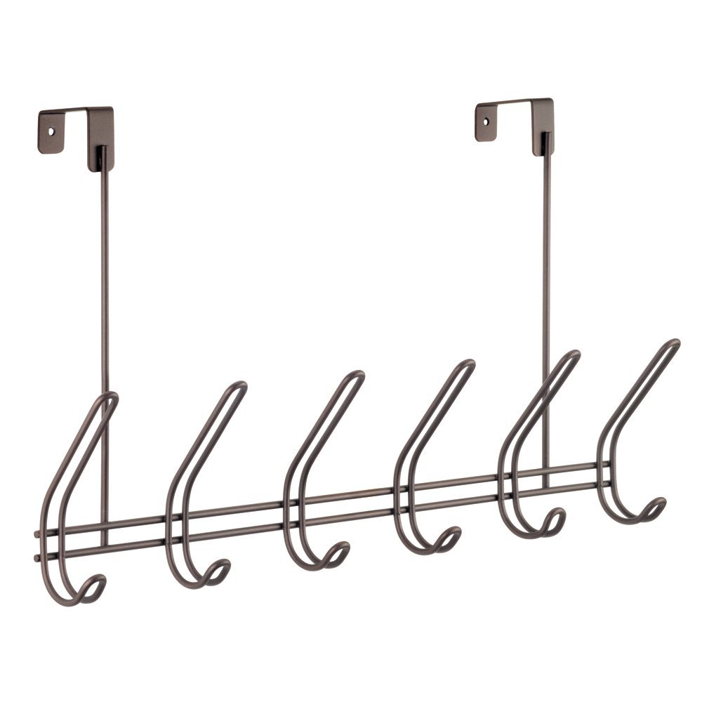 InterDesign 44003 Classico Over The Door Rack, Bronze