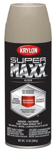 Krylon K08959000 SUPERMAXX Spray Paint, Gloss Khaki, 12 Oz