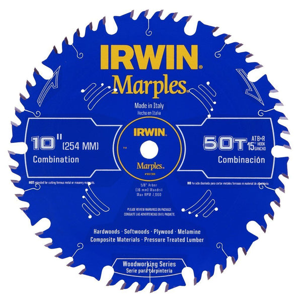 Irwin 1807368 50-T Marples Woodworking Series Circular Saw Blade, 10"