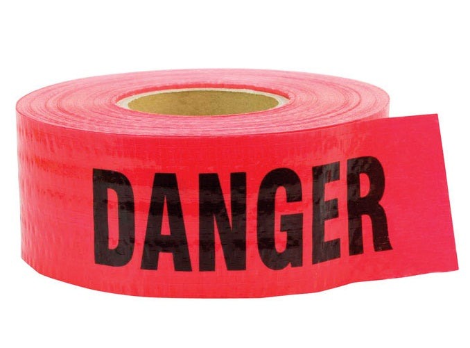 C.H. Hanson 16031 Barricade Danger Tape, Red, Polyethylene, 500'