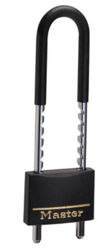 Master Lock 527D Padlock, 2", Black Vinyl Cover