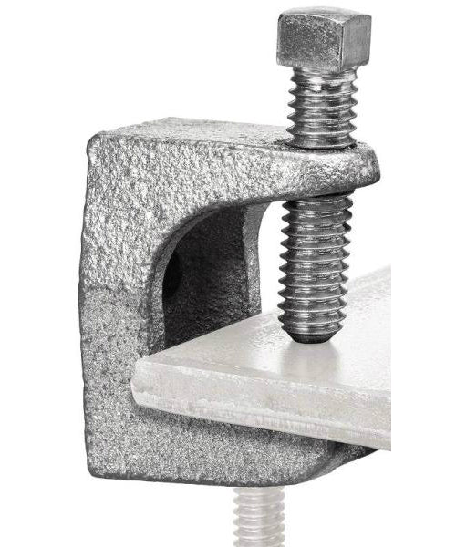 Steel City Z503-5 Beam Clamp, Silver Electroplated, 2-5/8" x 2-1/2"
