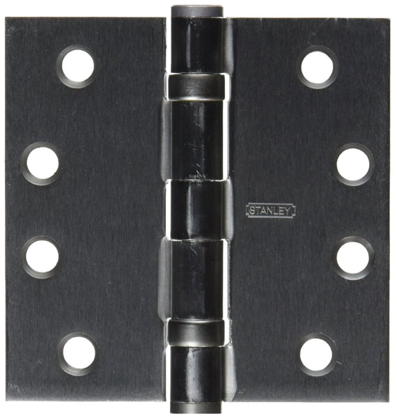 Stanley S820-837 Full Mortise Square Corner Door Hinge, Steel, Satin Chrome, 4" L