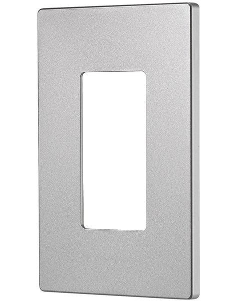 Cooper Wiring PJS26SG-SP-L Decorator Mid Size Screwless Wall Plate, Silver Granite