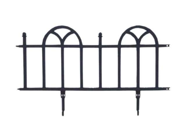 Easy Gardener 8840 Forged Iron Landscape Border, 24" L x 10.25" H, Black