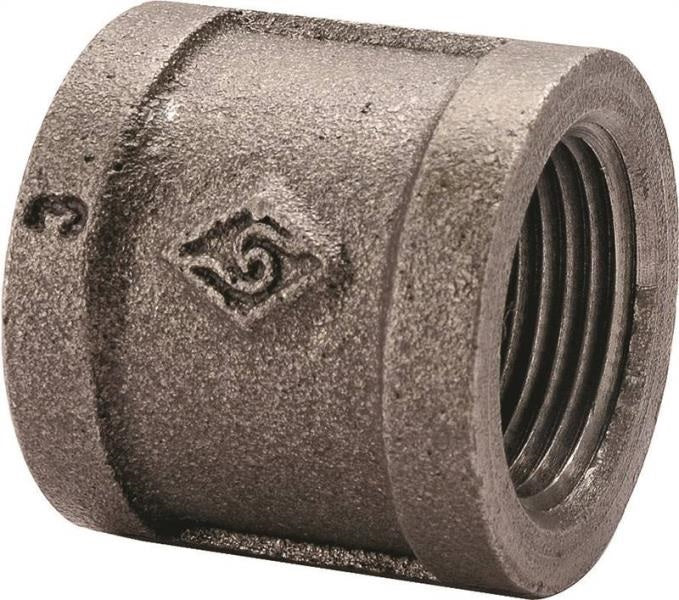 Worldwide Sourcing B220 6 Pipe Coupler, 1/8", Threaded, Black Oxide