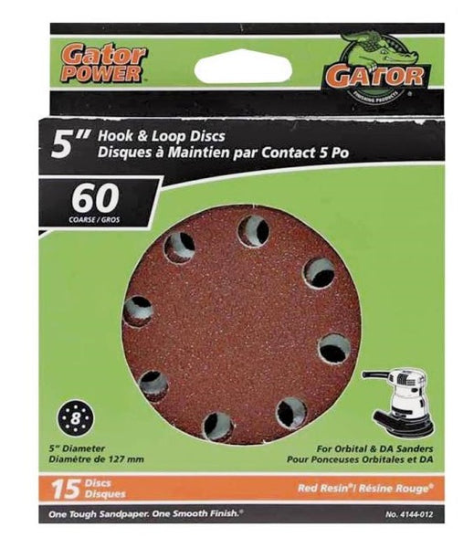 Gator 4144-012 Sanding Disc, 5", 60 Grit