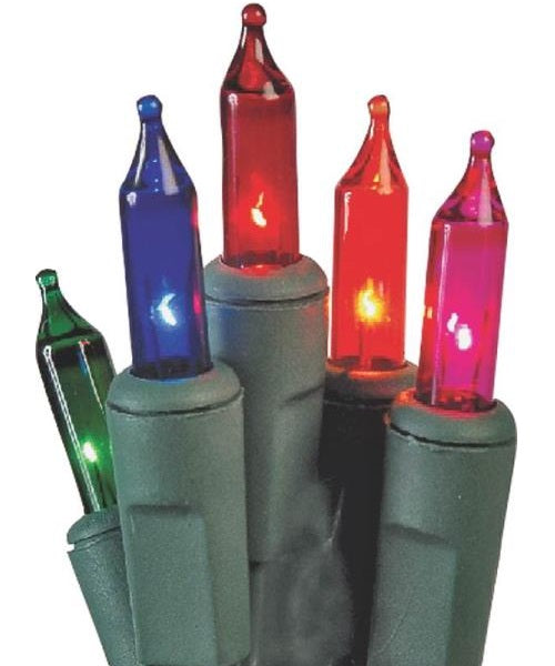 Holiday Basix U10Y082A Mini Light Set, 100-Light, MultiColor