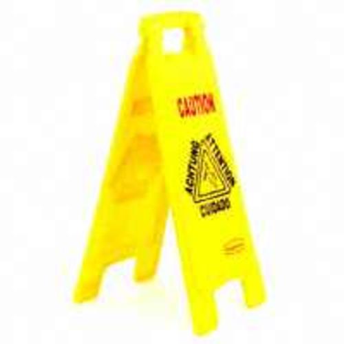 Newell Rubbermaid  6112 00 YEL Two-Sided Yellow Caution Floor Sign, 25"
