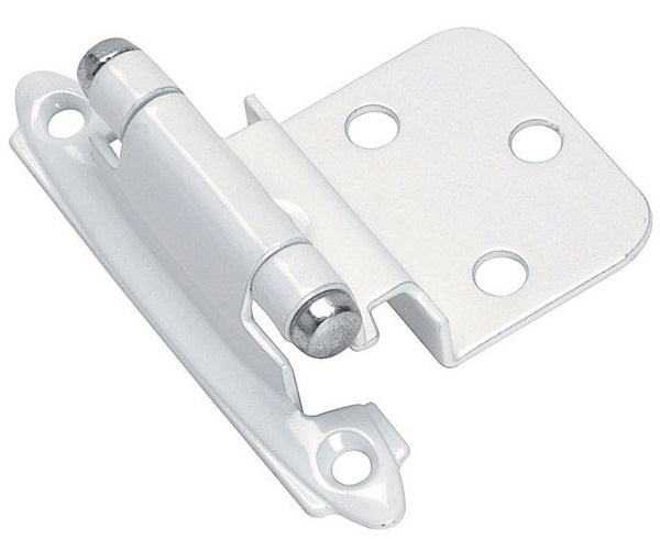 Amerock BPR3428W Self-Closing Cabinet Hinge, 3/8", White