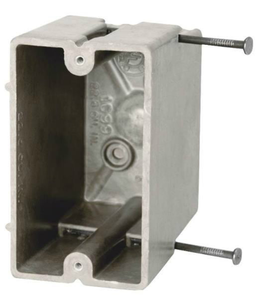 Allied Moulded 1099-N Nailon Fiberglass Switch Box, 3-9/16" Depth x 2-1/4" x 3-3/4"
