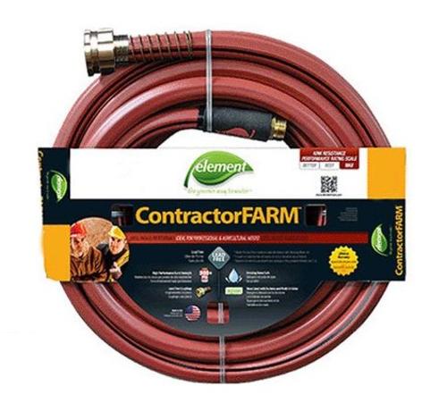 Element ELCF58050 Contractor Farm Water Hose Brick, 5/8" x 50&#039;, Red