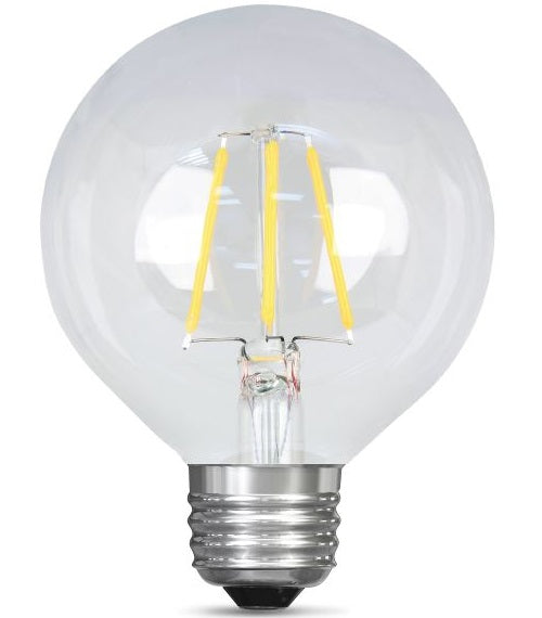 Feit Electric BPG2525/827/LED Dimmable LED Globe Light Bulb, 2.5 Watts, 120 Volts