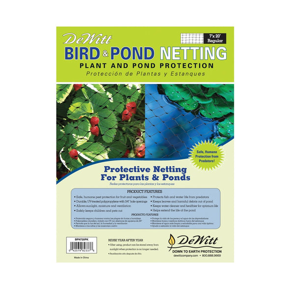 DeWitt BPN720 Bird and Pond Netting, Black, 20 Feet