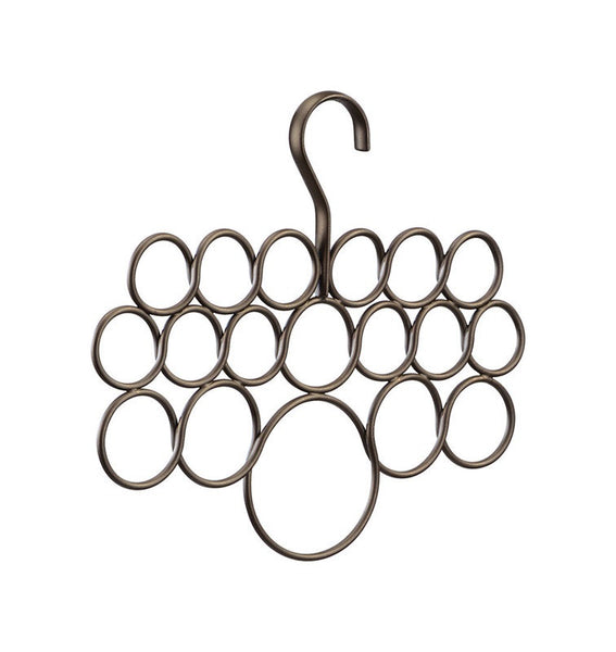 InterDesign 24981 Axiz Scarf Holder, 18 Holes, Bronze finish