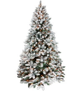 Santas Forest 63776 Christmas Pre-Lit Noble Fir Christmas Tree, Clear, 7-1/2'