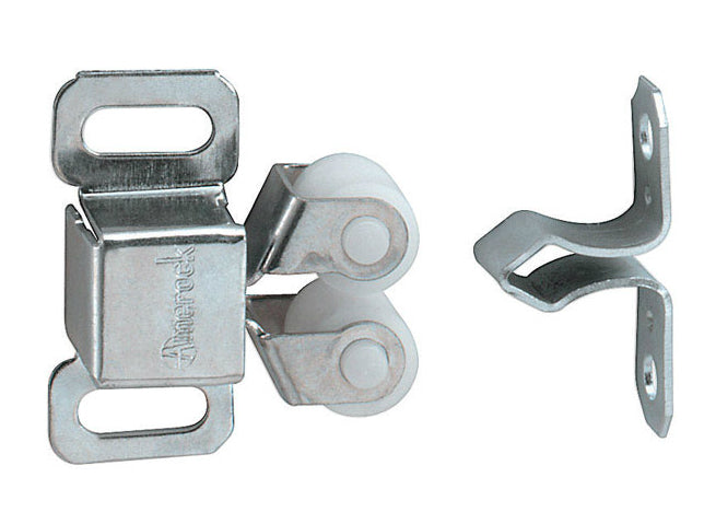 Amerock 143 Allison Value Hardware Double Roller Catch, Permabrite Zinc