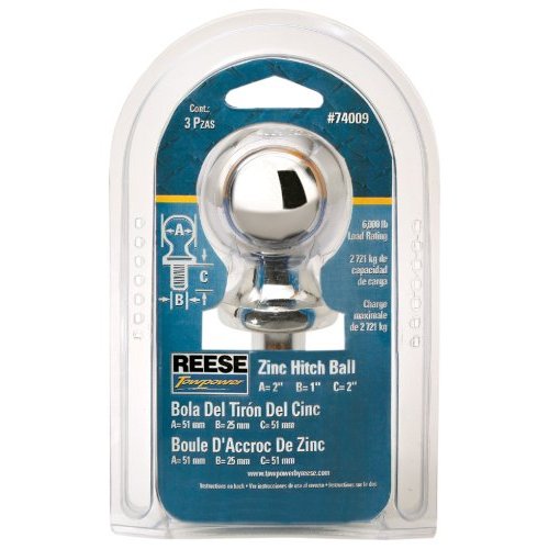 Reese 74009 Standard Trailer Hitch Ball, 2"