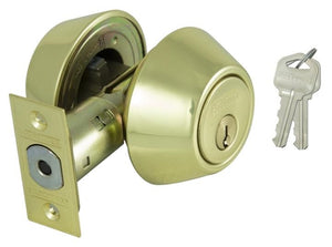 ProSource DB72V-PS 6-Way Adjustable Deadbolt, KA3, Polished Brass