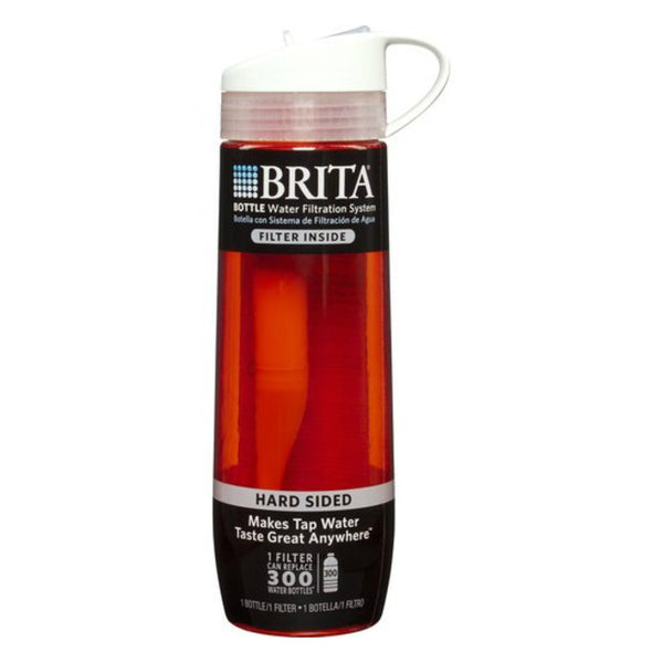Brita 35811 Hard Sided Water Filtration Bottle, Plastic, Assorted Colors, 23.7 Oz