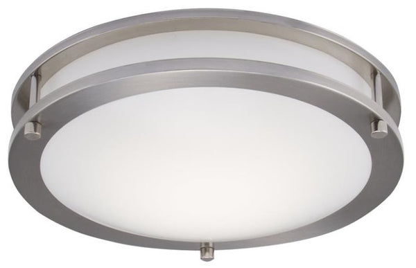 Boston Harbor CL202AC Flush Mount Ceiling Light Fixture, Brushed Nickel