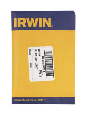 Irwin 63115 Split Point Cobalt High Speed Steel Drill Bit 15/64"
