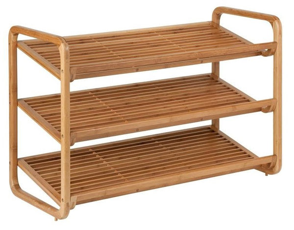 Honey Can Do  SHO-01599 3-Tier Deluxe Bamboo Shoe Storage Rack