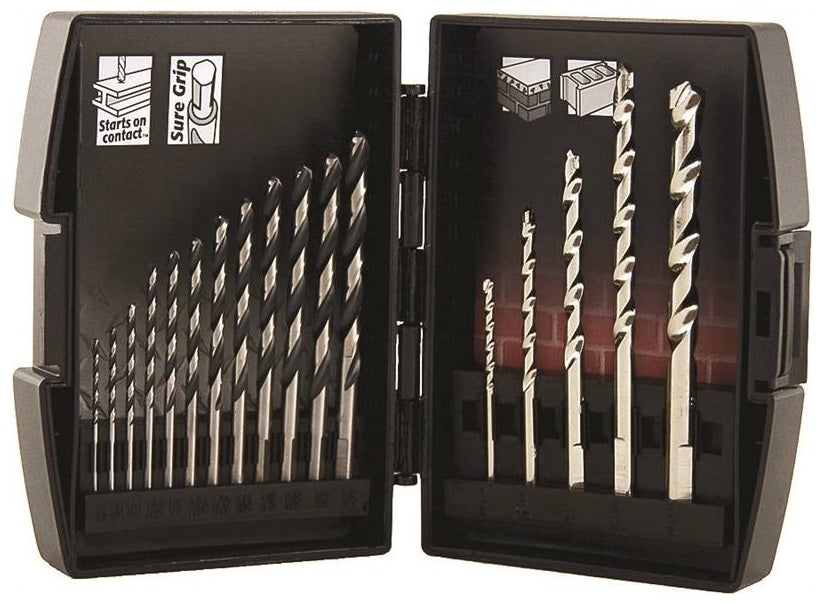 Vulcan 871060OR Carded Drill Bit Set, 1/16 - 1/4", 17 Piece