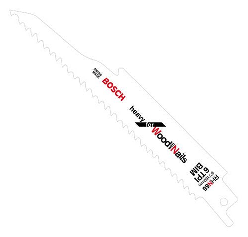 Bosch RHN66 Reciprocating Saw Blade Wood With Nail, 6 TPI