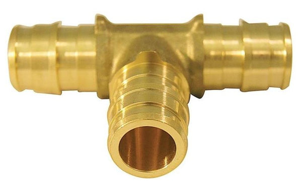 Apollo EPXT1210PK Pex-A Pipe Tee, Brass, 1/2"