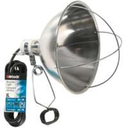 Coleman Cable 0167 Sjew Brooder Lamp, 18/2 X 8 Ft, 250 W, 125 Volt