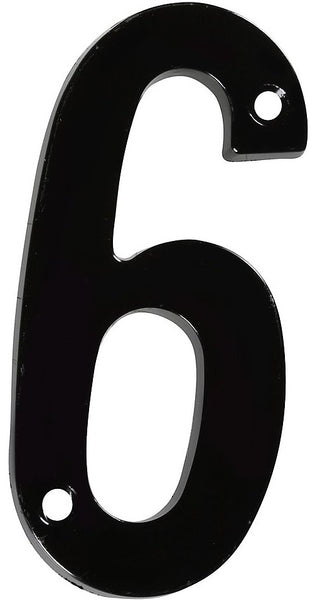 National Hardware N238-683 V871 #6 House Numbers, 4", Balck